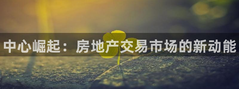 和记娱乐怡情官网：中心崛起：房地产交易市场的新动能