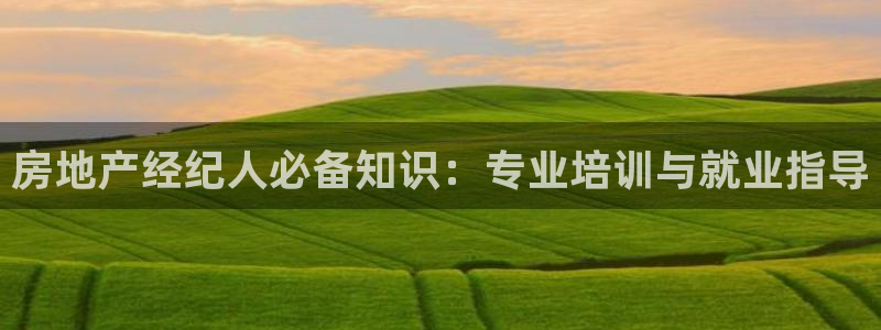 和记官网入口：房地产经纪人必备知识：专业培训与就业指导