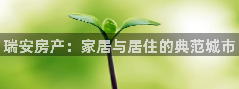 和记娱乐唯一官网：瑞安房产：家居与居住的典范城市
