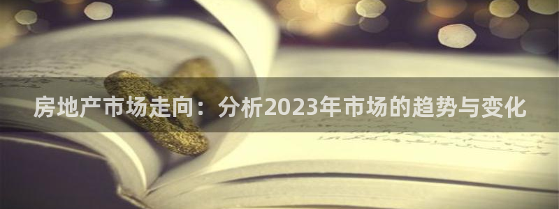 香港和记黄埔官网：房地产市场走向：分析2023年市场的趋势与